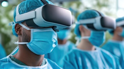 Experience Tomorrow's Medicine Today Medical Students Embracing VR Learning Simulation for Advanced Surgical Training Step into a Futuristic Digital Education Realm, Mastering Complex Procedures with