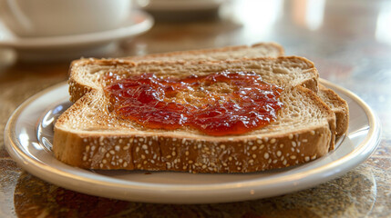 toast with jam
