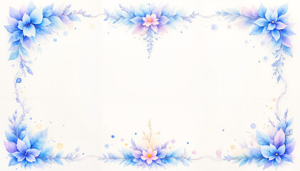 Elegant watercolor floral bridal shower invitation background, sophistication