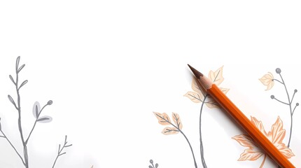 pencil drawing on white background