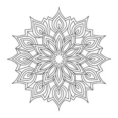 abstract floral ornament a Beautiful mandala colouring image