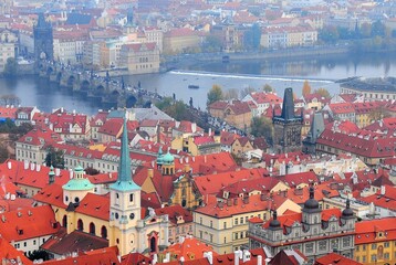 Prague Cityscape Charles Bridge