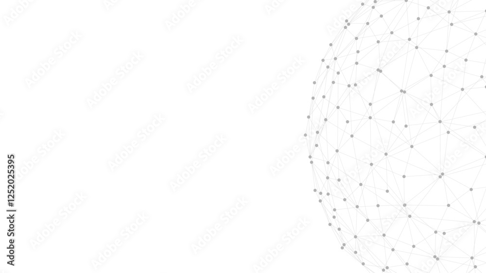 Leinwandbilder Technology abstract background. Dots connected by lines. Minimalist mesh backdrop. Abstract polygonal shape.