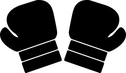 boxing gloves isolated black silhouette vector file svg 