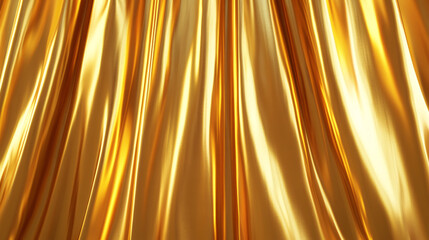 An abstract background features a golden curtain, offering space for text design.