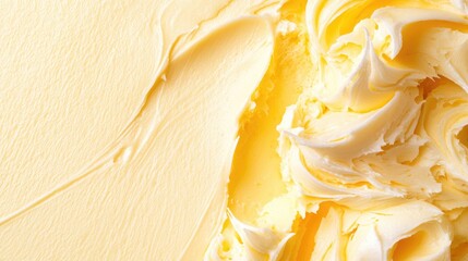 Creamy butter swirls, texture background. Food photography for recipe blogs