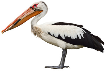 Obraz premium pelican standing isolated png transparent background