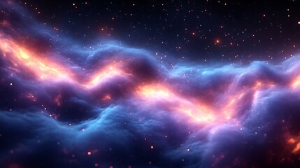 Obraz premium Cosmic Nebula Glowing With Celestial Energy And Light