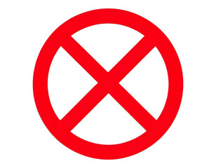 Obraz premium Red Prohibited Circle Symbol on Black Background Meaning Restriction and Denial