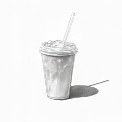 Pencil Drawing of a Styrofoam Cup of Drink