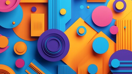 Obraz premium Vibrant geometric spirals creating a dynamic composition for brainstorming concepts