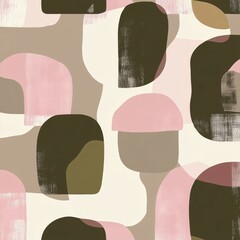 Abstract pattern with soft colors and organic shapes in a modern design