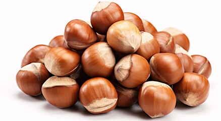 Obraz premium a pile of hazelnuts