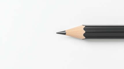 Black pencil on white background, ready to write (1)