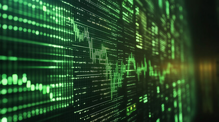 Obraz premium Gráficos económicos e índices de valores. Información bursatil