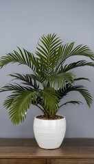 tree palm ceramic kentia pot palm houseplant tropical pot house office indoor tree home interior green decoration leaf frond vegetation foliage pottery evergreen tree branch botanical flora tropics