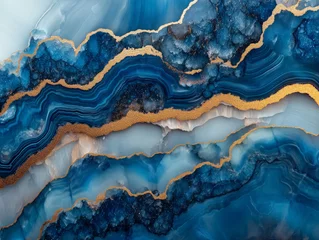 abstract background, creative texture of white marble with gold veins, artistic paint marbling. unique texture delicate blue, azure colors. Generative Ai