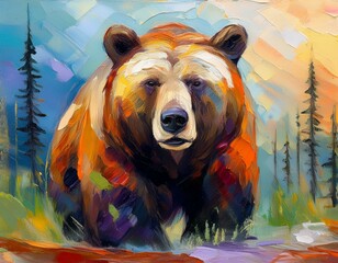 &Ouml;lgem&auml;lde Grizzly