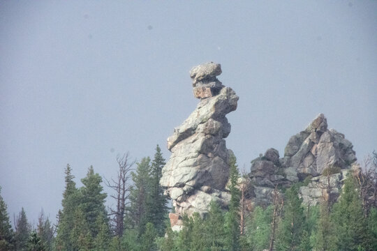 Rock spire in the Colorado mountains