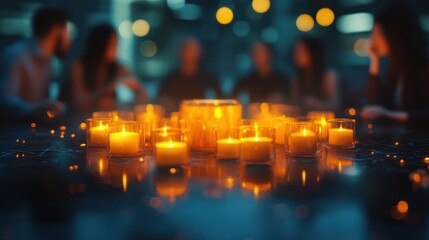 Obraz premium a girl holds a lighted candle in her hands, a religious tradition, a symbol of the Christian faith, a wax candle burns with an even flame, blow out a candle, a smoke from an extinguished wick