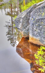 Wilderness Reflection in Lake