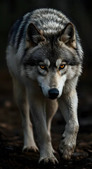 Obraz premium gray wolf canis lupus