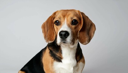 dog on the white background
