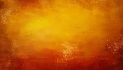 Yellow orange background with texture and distressed vintage grunge and watercolor paint stains in elegant Christmas backdrop illustration