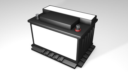 Automotive Battery 3D render