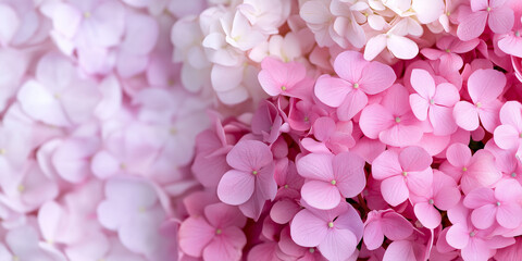 Fototapeta premium Close-up of Pink Hydrangea Flowers