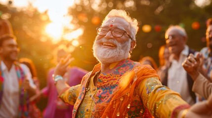 Fototapeta premium a man with a beard and glasses smiling