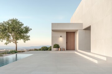 Modern apartment entry. Generative AI