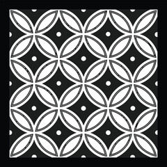 
Classic Monochrome Ornamental Pattern | Black & White Botanical Swirl & Geometric Tile for Modern Textile, Fabric, Fashion & Home D&eacute;cor
 | Elegant Seamless Vector Illustration
