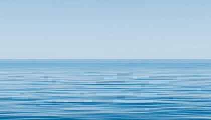 Obraz premium Calm Blue Ocean Water and Sky Horizon Minimalist Coastal Image
