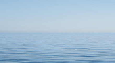 Obraz premium Calm Ocean View with Light Blue Water and Sky