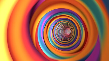 A series of concentric circles distorting in a continuous motion, creating a dizzying effect.