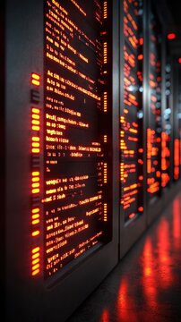 Data Center: Servers Glow Red