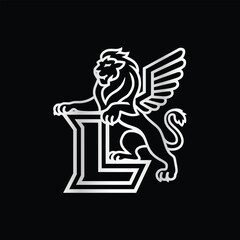  Letter L Monogram royal lion luxury logo design template.
 For Business, Community, Industrial, Foundation, Security, Tech, Services Company.

