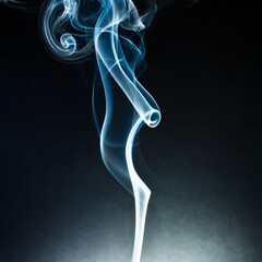 Floating Smoke Rings Against a Dark Gradient Background