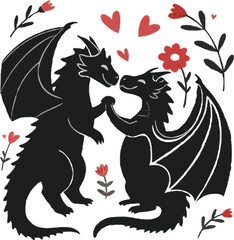 Cute Dragons Valentine's Day