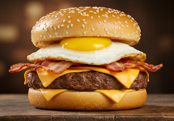 X-Egg com Ovo Perfeito, Queijo Derretido e Bacon Crocante