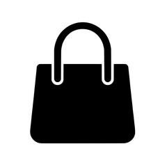Handbag Silhouette: A sleek, simple silhouette of a handbag, showcasing its classic design with a double handle. This icon is perfect for representing fashion, shopping, and style.