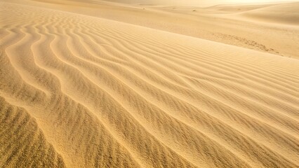 Fototapeta premium Endless Serenity: A Pristine, Seamless Sandscape of Warm Golden Beige, Perfectly Smooth and Undisturbed, Capturing Minimalist Beauty in Absolute Purity