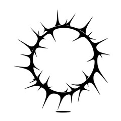 Crown of Thorns: A stark, symbolic illustration of a crown of thorns, a powerful and evocative image representing sacrifice, suffering, and redemption. Its sharp.