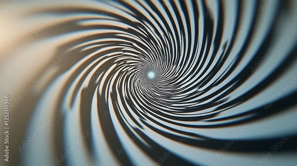 Wall mural a swirling spiral illusion where the pattern seems to expand as it moves across the screen.