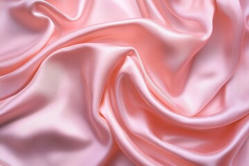 Obraz premium Soft pink satin fabric with gentle waves. Artificial Intelligence