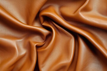 Fototapeta premium Luxurious brown leather folds with soft lighting. Artificial Intelligence