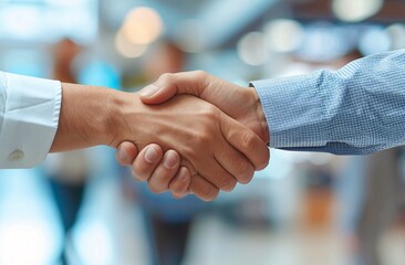 a close-up of a handshake