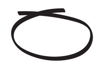 Hand drawn circle highlighter line sketch set. Red, circle, pen draw. Vector marker circular lines, doodle round circles for message note mark design element. Different circles vector illustration.