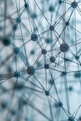 Embossed mesh representing internet connections, cloud computing, and neural networks